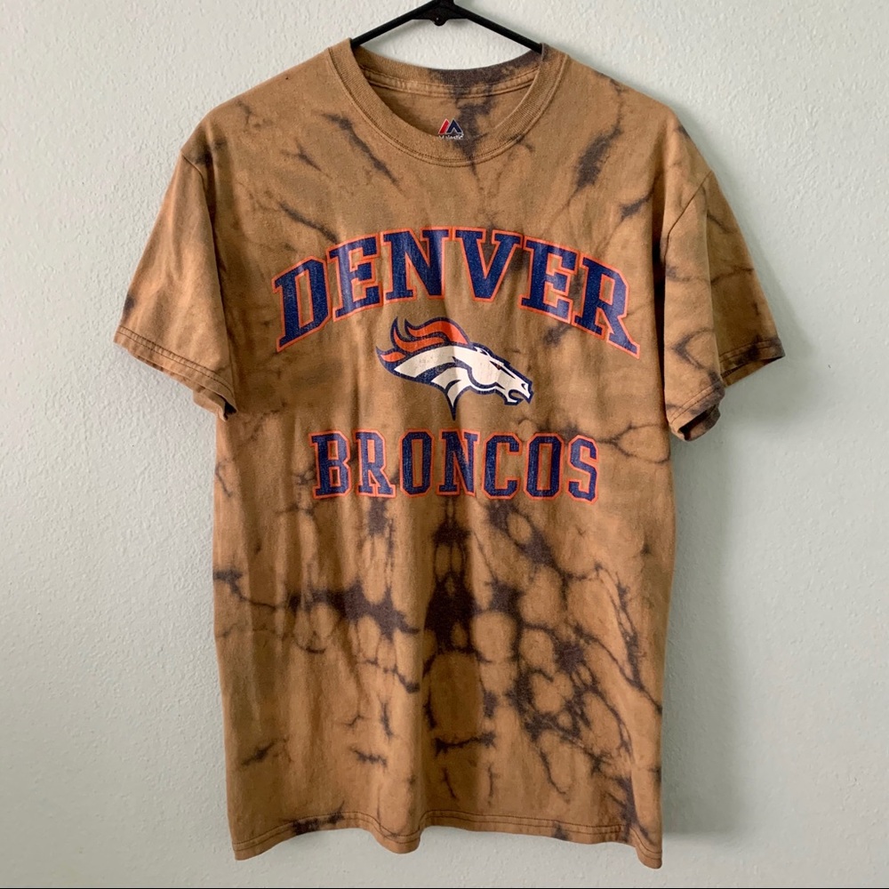 Bleached Tie Dye Denver Broncos Oversized T-shirt
